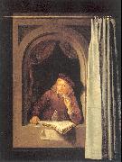 DOU, Gerrit Painter with Pipe and Book France oil painting reproduction